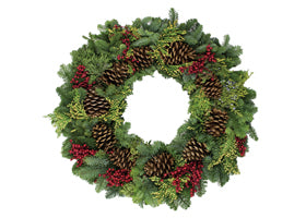 Canella Multi Cone Wreath - 26"